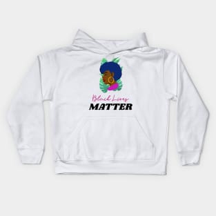 Black Lives Matter African American Woman in Nature Kids Hoodie